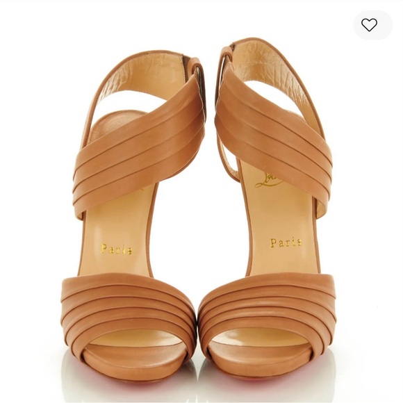 Christian Louboutin Brown Strappy Heels - Picture 6 of 7